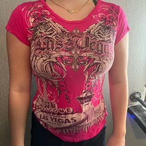 90’s Pink runes tone top, size small